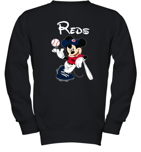 Baseball Mickey Team Cincinnati Reds Youth Sweatshirt