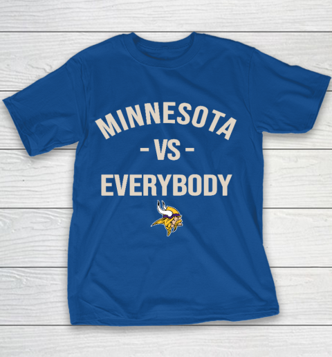 Minnesota Vikings Vs Everybody Youth T-Shirt 6