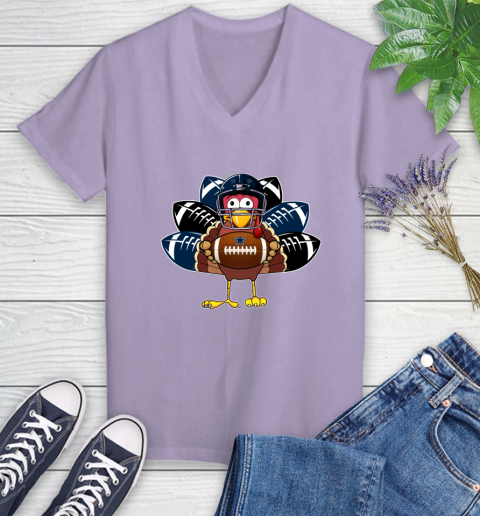 Dallas Cowboys Turkey Thanksgiving Day Women's V-Neck T-Shirt 14
