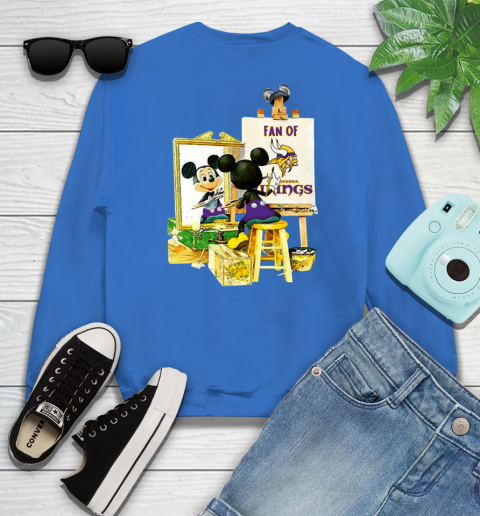 NFL Football Minnesota Vikings Mickey Drawing Shirt 34