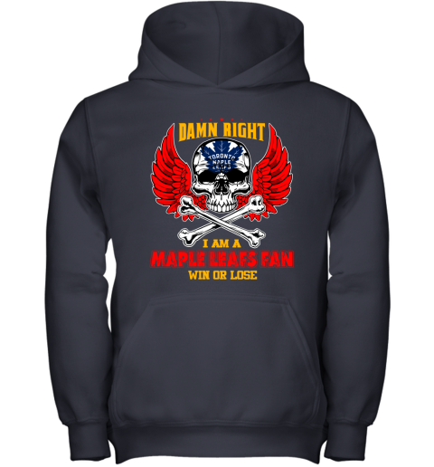 NHL Damn Right I Am A Tampa Bay Lightning Win Or Lose Skull Hockey Sports PMYLAED6yLE youth hoodie 43 95 151514 front navy