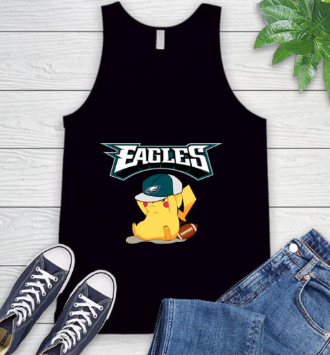 NFL Pikachu Football Sports Philadelphia Eagles Tank Top 2