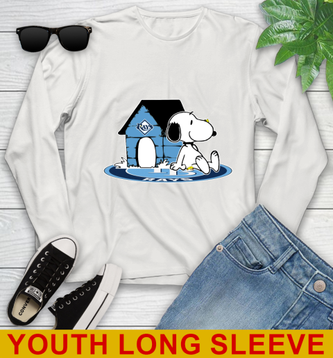 MLB Baseball Tampa Bay Rays Snoopy The Peanuts Movie Shirt Youth Long Sleeve 12