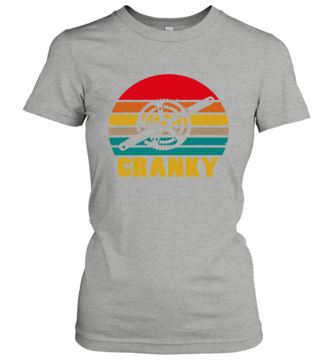 Bicycle Cranky Cycling Lovers Sunset Vintage Women's T-Shirt