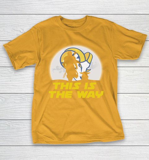 Los Angeles Rams NFL Football Star Wars Yoda And Mandalorian This Is The Way T-Shirt 2