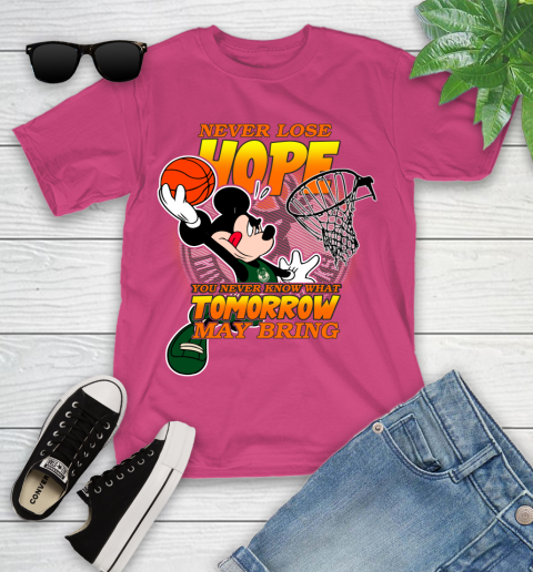 Milwaukee Bucks NBA Basketball Mickey Disney Never Lose Hope Youth T-Shirt 11