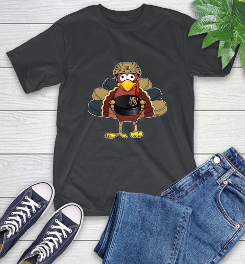 Vegas Golden Knights Turkey Thanksgiving Day T-Shirt 2