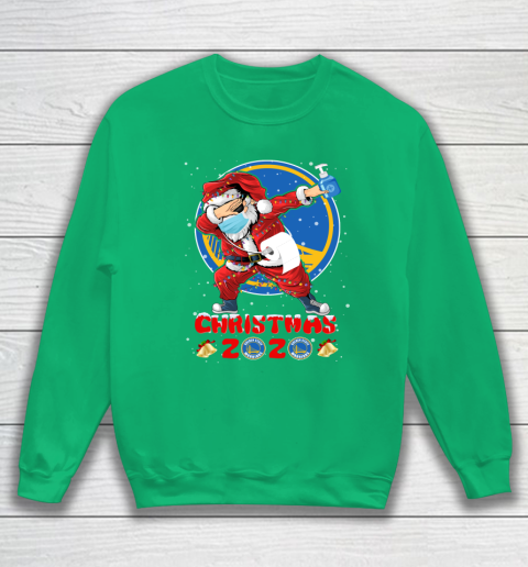 Golden State Warriors Funny Santa Claus Dabbing Christmas 2020 NBA Sweatshirt 5
