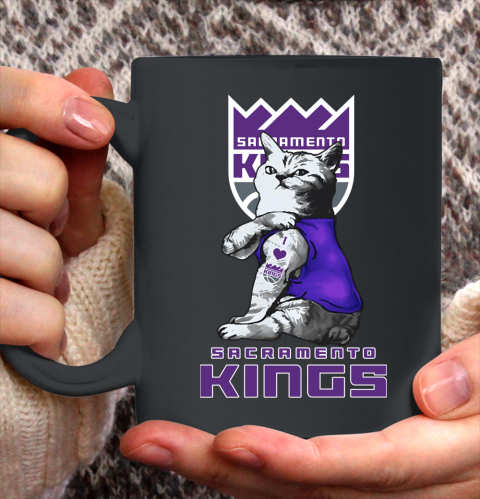 NBA Basketball My Cat Loves Sacramento Kings Ceramic Mug 11oz 2
