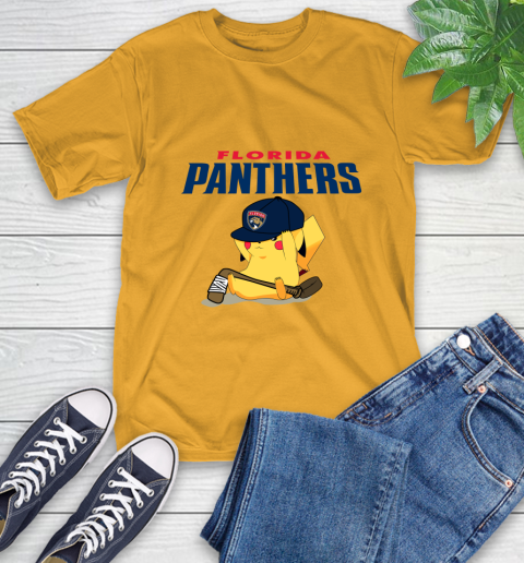 NHL Pikachu Hockey Sports Florida Panthers T-Shirt 3