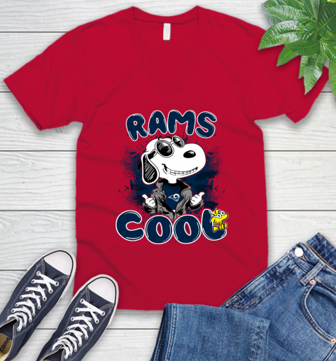 NFL Football Los Angeles Rams Cool Snoopy Shirt V-Neck T-Shirt 6