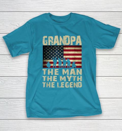 Grandpa Funny Gift Apparel  Father's Day Grandpa The Man Myth Legend T-Shirt 7