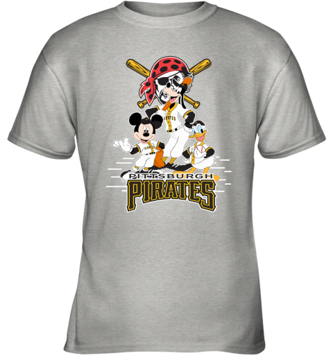 Pittsburgh Pirates Mickey Donald And Goofy Baseball Youth Hoodie 