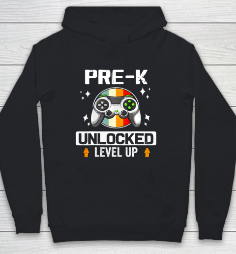 Next Level t shirts Pre K Unlocked Level Up Back To School Gamer Youth Hoodie