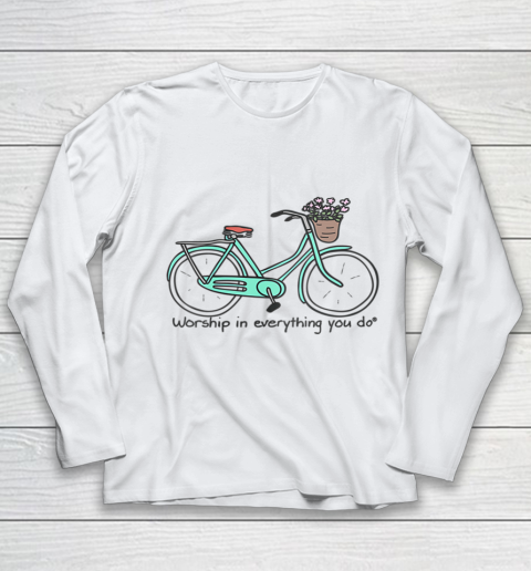 Cheerful Bicycling Youth Long Sleeve
