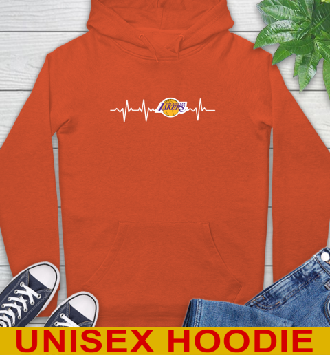 Los Angeles Lakers NBA Basketball Heart Beat Shirt Hoodie 4
