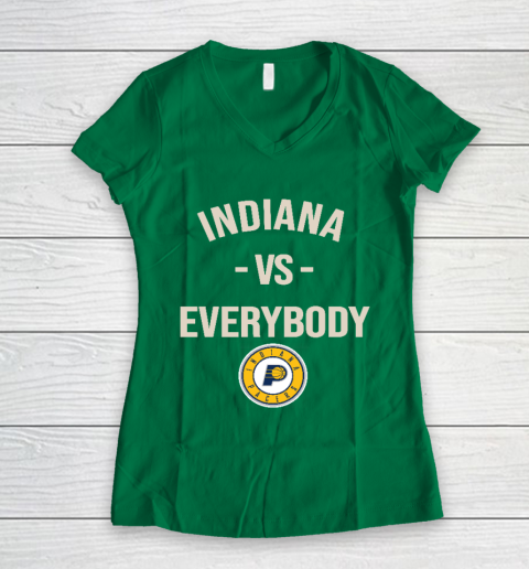 Indiana Pacers Vs Everybody Women's V-Neck T-Shirt 3