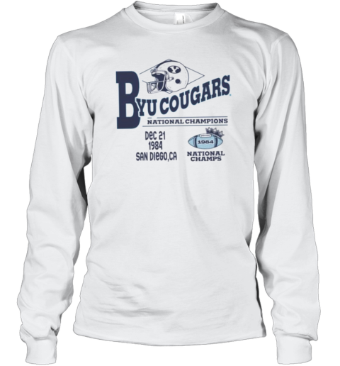 Byu Cougars National Champions Dec 21 1984 San Diego CA Long Sleeve T-Shirt