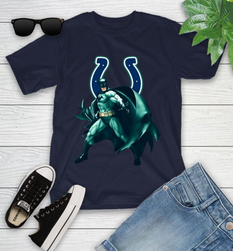NFL Batman Football Sports Indianapolis Colts Youth T-Shirt 3