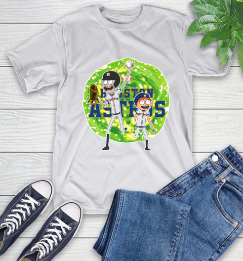 MLB Houston Astros Rick And Morty Commissioner's Trophy Baseball Sports T-Shirt 12