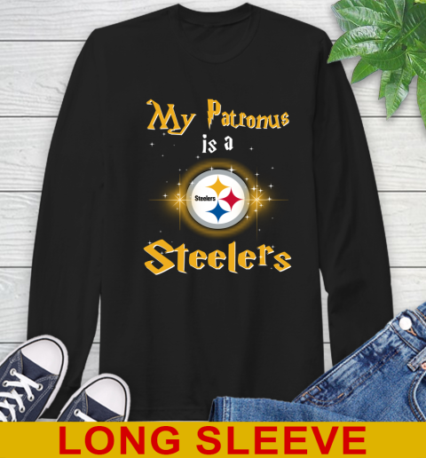 NFL Football Harry Potter My Patronus Is A Pittsburgh Steelers Long Sleeve T-Shirt