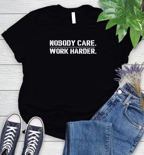 Lamar Jackson Nobody Cares Work Harder Women's T-Shirt