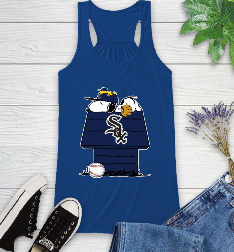 MLB Chicago White Sox Snoopy Woodstock The Peanuts Movie Baseball T Shirt Racerback Tank 9