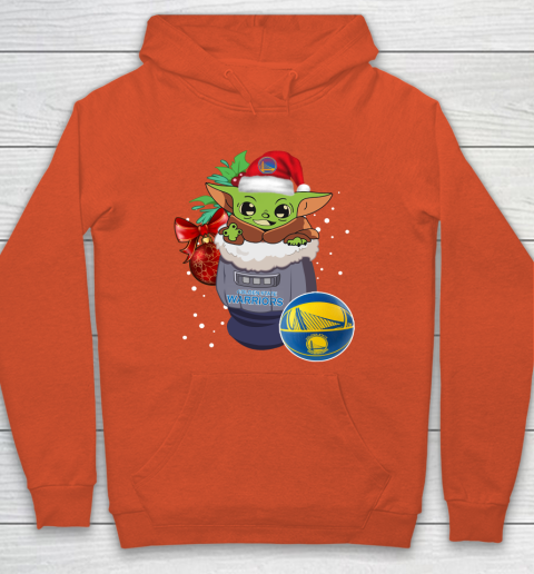 Golden State Warriors Christmas Baby Yoda Star Wars Funny Happy NBA Hoodie 5