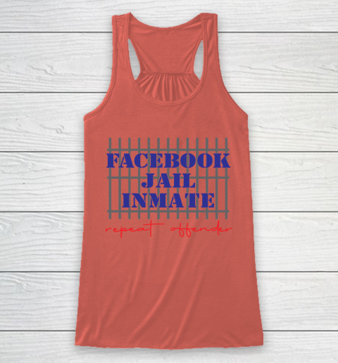 Facebook Jail tshirt Inmate Repeat Offender  FB Jail Racerback Tank 2