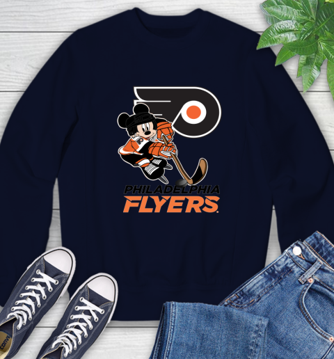 NHL Philadelphia Flyers Mickey Mouse Disney Hockey T Shirt Sweatshirt 3