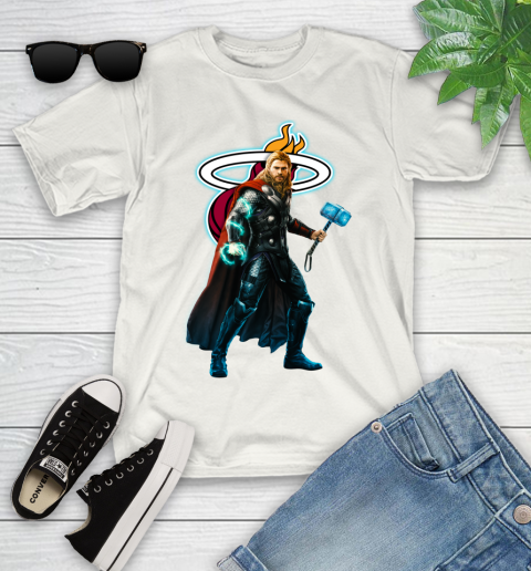 NBA Thor Avengers Endgame Basketball Miami Heat Youth T-Shirt