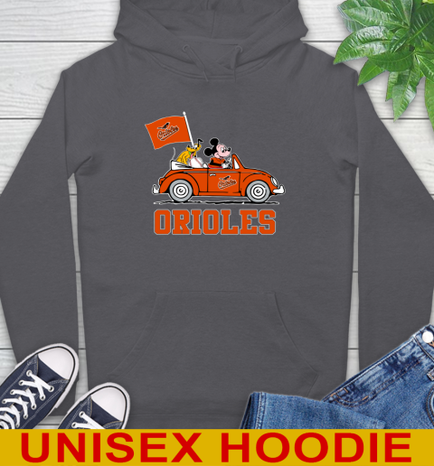 MLB Baseball Baltimore Orioles Pluto Mickey Driving Disney Shirt Hoodie 7