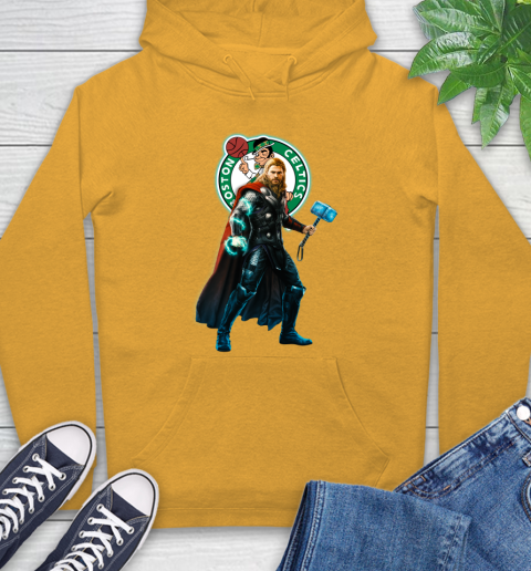 NBA Thor Avengers Endgame Basketball Boston Celtics Hoodie 3
