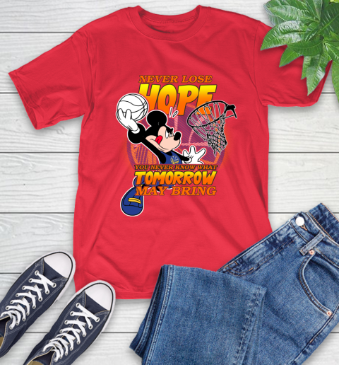 Golden State Warriors NBA Basketball Mickey Disney Never Lose Hope T-Shirt 11