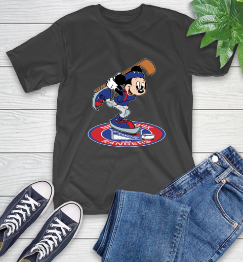 NHL Hockey New York Rangers Cheerful Mickey Disney Shirt T-Shirt