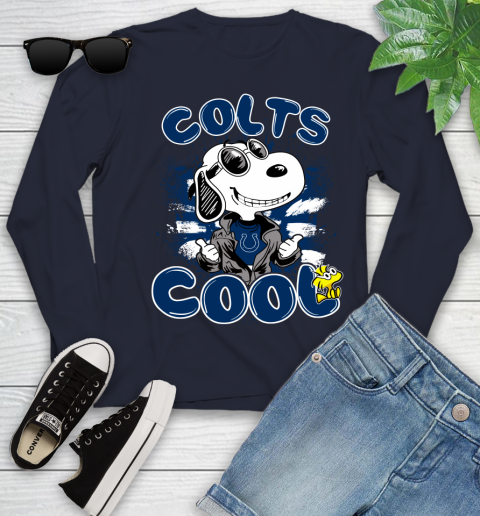 NFL Football Indianapolis Colts Cool Snoopy Shirt Youth Long Sleeve 2