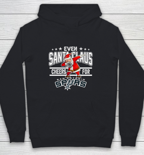 San Antonio Spurs Even Santa Claus Cheers For Christmas NBA Youth Hoodie