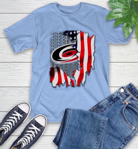Carolina Hurricanes NHL Hockey American Flag T-Shirt 12