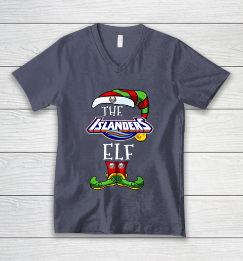 New York Islanders Christmas ELF Funny NHL V-Neck T-Shirt 7