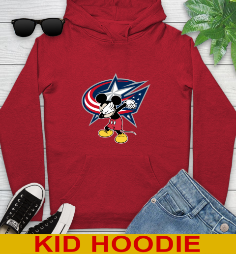 Columbus Blue Jackets NHL Hockey Dabbing Mickey Disney Sports Youth Hoodie 11