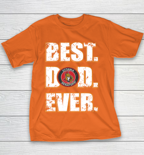 NHL Ottawa Senators Hockey Best Dad Ever Family Shirt Youth T-Shirt 4