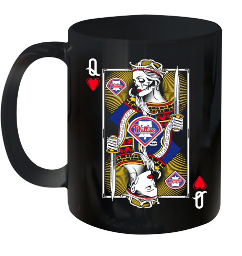 MLB Baseball Philadelphia Phillies The Queen Of Hearts Card Shirt Ceramic Mug 11oz