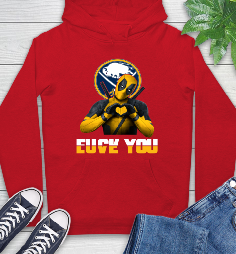 NHL Buffalo Sabres Deadpool Love You Fuck You Hockey Sports Hoodie 10