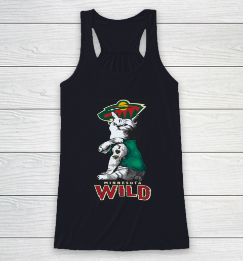 NHL My Cat Loves Minnesota Wild Hockey Racerback Tank 7