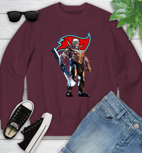 NFL Thanos Gauntlet Avengers Endgame Football Tampa Bay Buccaneers Youth Sweatshirt 5