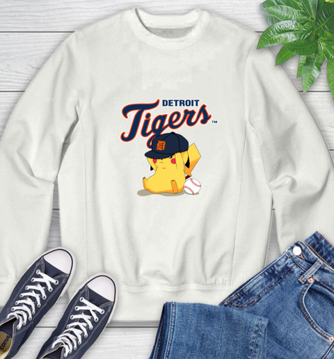 MLB Pikachu Baseball Sports Detroit Tigers Sweatshirt
