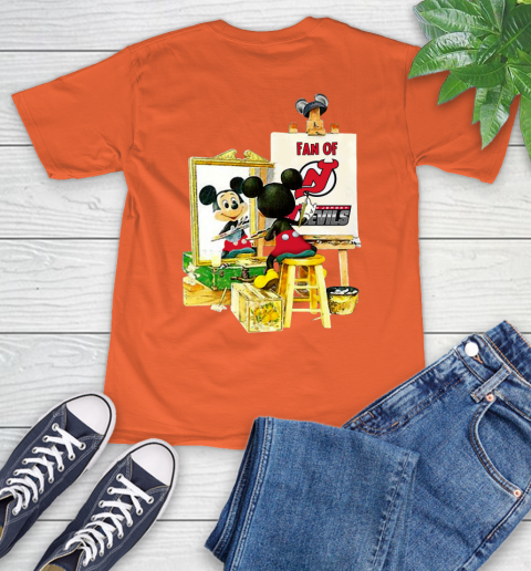 NHL Hockey New Jersey Devils Mickey Drawing Shirt 4
