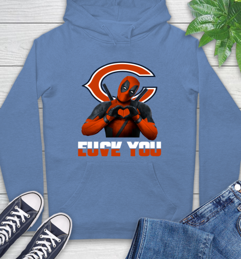 NHL Chicago Bears Deadpool Love You Fuck You Football Sports Hoodie - Image 12