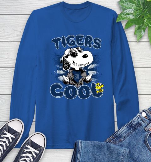MLB Baseball Detroit Tigers Cool Snoopy Shirt Long Sleeve T-Shirt 11