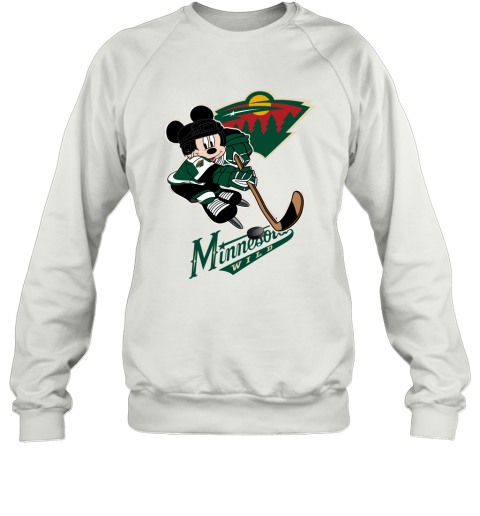 NHL Minnesota Wild Mickey Mouse Disney Hockey T Shirt wNsGYUy8xKD sweatshirt 35 95 151514 front white
